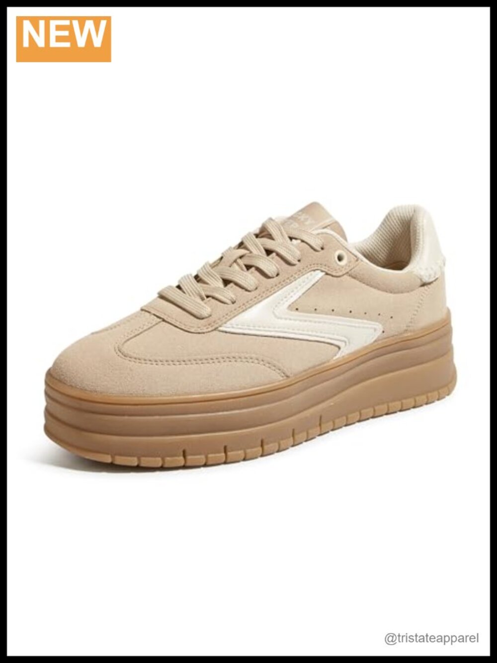 Platform Sneakers Gum Thick Sole Retro Athletic Shoes